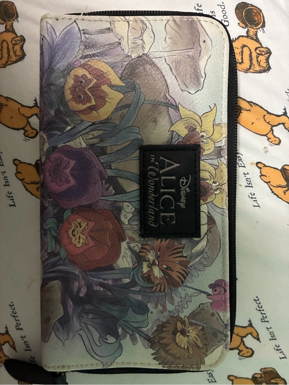 Disney Alice in Wonderland Floral Zip Wallet - Multicolor